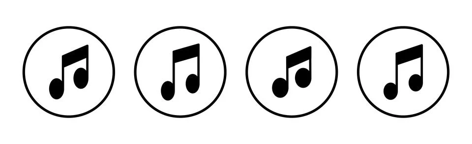 Music icon vector illustration. note music sign and symbol Stock Illustration