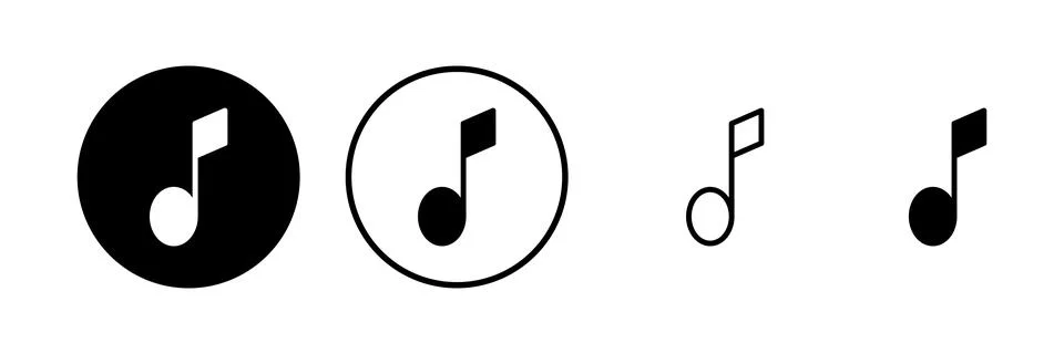 Music icon vector illustration. note music sign and symbol Stock Illustration