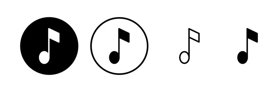 Music icon vector illustration. note music sign and symbol Stock Illustration