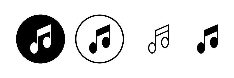 Music icon vector illustration. note music sign and symbol Stock Illustration