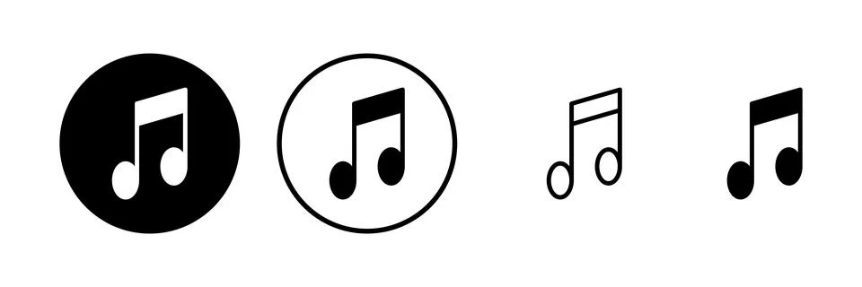 Music icon vector illustration. note music sign and symbol Stock Illustration