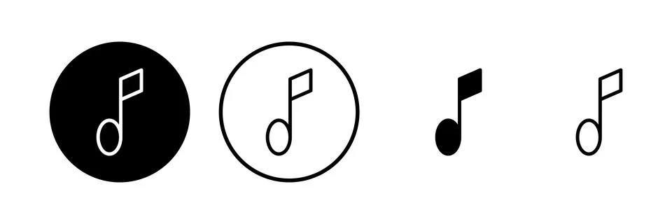 Music icon vector illustration. note music sign and symbol 库存插图