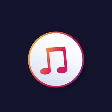 Music icon, vector logo for apps and web Stock Illustration