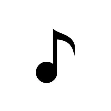 Music icon vector. note music icon vector Stock Illustration