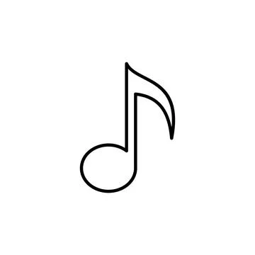 Music icon vector. note music icon vector Stock Illustration
