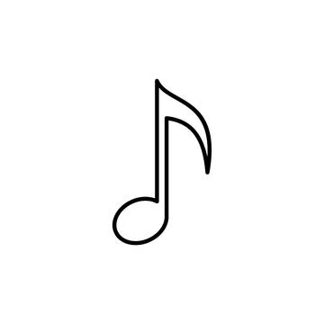 Music icon vector. note music icon vector Stock Illustration