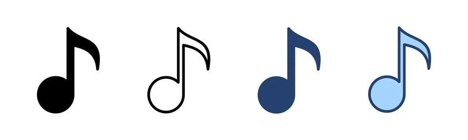 Music icon vector. note music sign and symbol Illustrazione stock