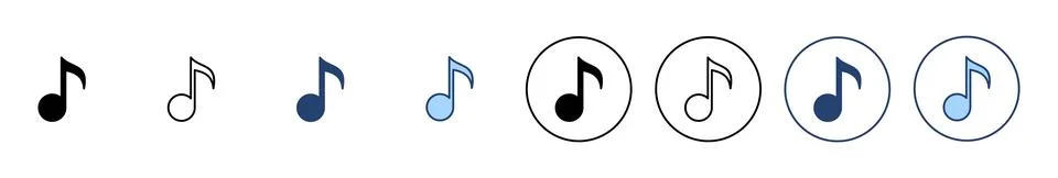 Music icon vector. note music sign and symbol Stock Illustration