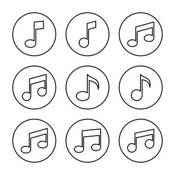 Music icon vector. note music sign and symbol 스톡 일러스트