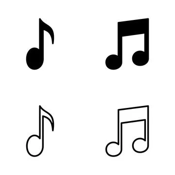 Music icon vector. note music sign and symbol Illustrazione stock