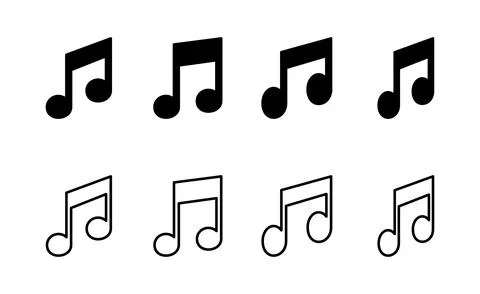 Music icon vector. note music sign and symbol Stock Illustration