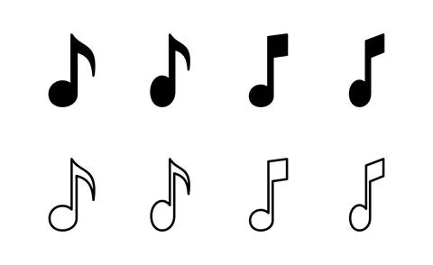 Music icon vector. note music sign and symbol Stock Illustration