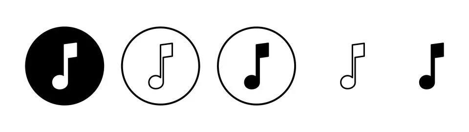 Music icon vector. note music sign and symbol Stock Illustration