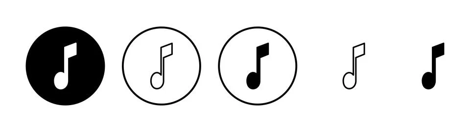 Music icon vector. note music sign and symbol Stock Illustration