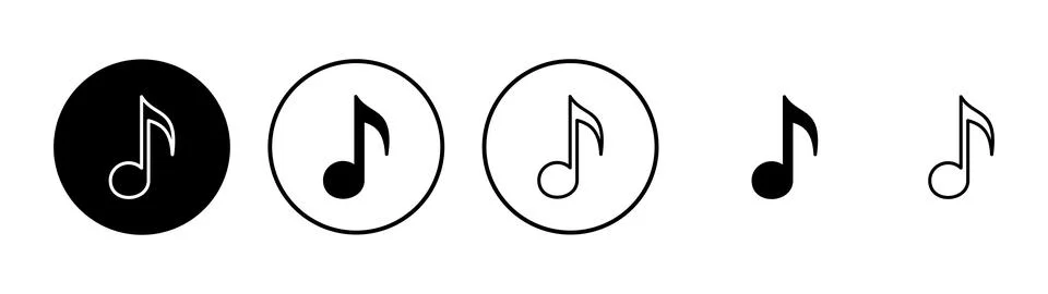 Music icon vector. note music sign and symbol Stock Illustration