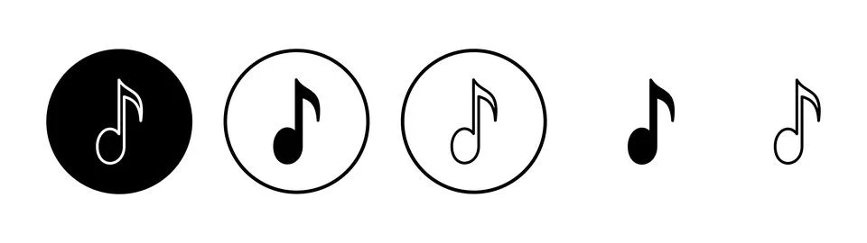 Music icon vector. note music sign and symbol Stock Illustration
