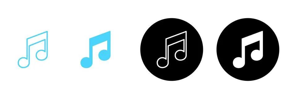 Music icon vector. note music sign and symbol Stock Illustration