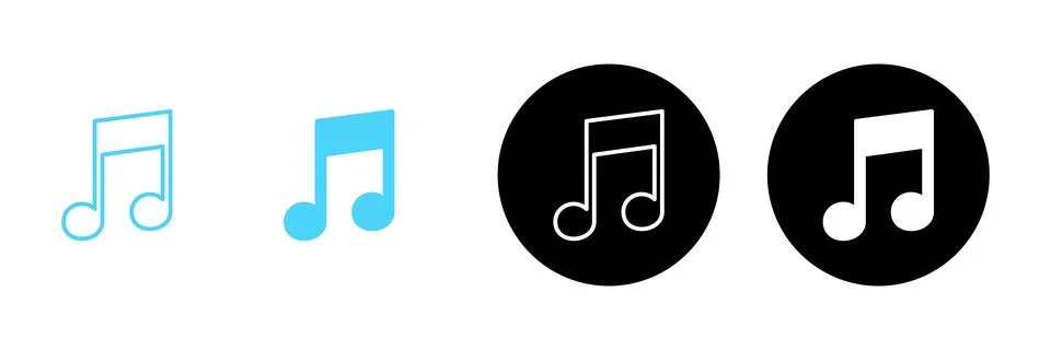 Music icon vector. note music sign and symbol Stock Illustration