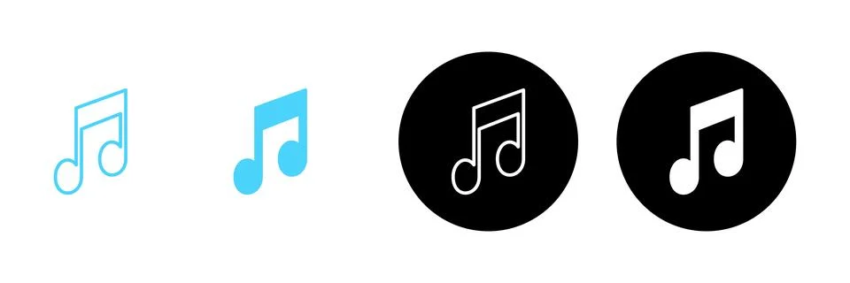 Music icon vector. note music sign and symbol Stock Illustration