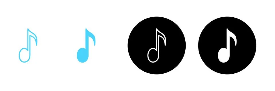 Music icon vector. note music sign and symbol Stock Illustration