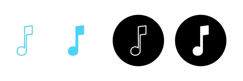 Music icon vector. note music sign and symbol Stock Illustration