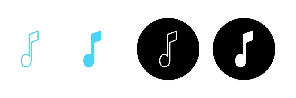 Music icon vector. note music sign and symbol Stock Illustration