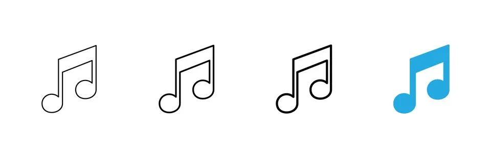 Music icon vector. note music sign and symbol Stock Illustration