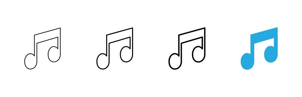 Music icon vector. note music sign and symbol Stock Illustration