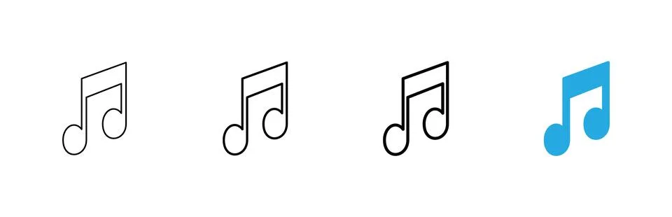 Music icon vector. note music sign and symbol Stock Illustration