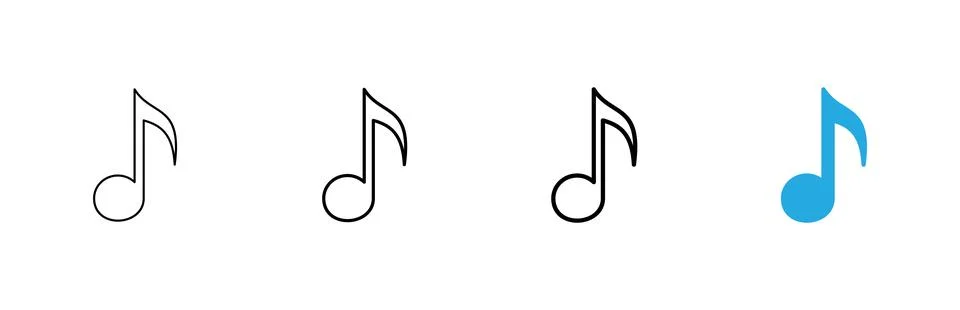 Music icon vector. note music sign and symbol 库存插图