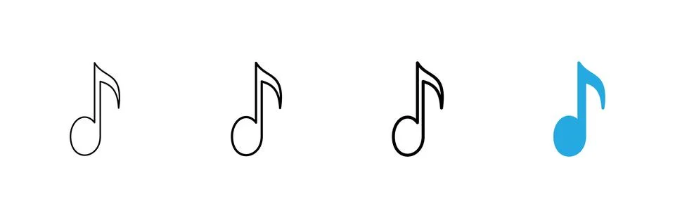 Music icon vector. note music sign and symbol Stock Illustration