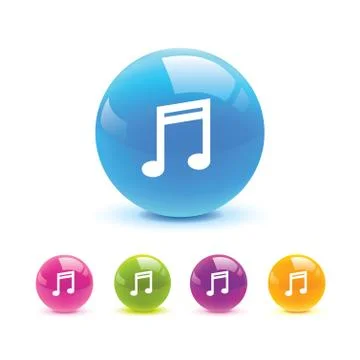 Music icon web Stock Illustration