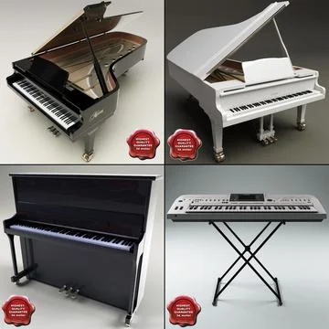 Music Instruments Collection V3 3D Model