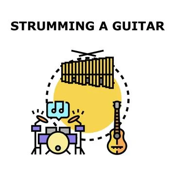 Music instruments composing song creating sound melody Illustrazione stock