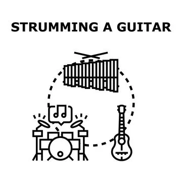 Music instruments composing song creating sound melody Illustrazione stock
