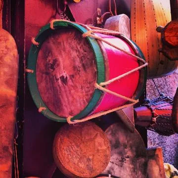 Music Instruments. Le Souk Marrakech. Morocco Stock Photos