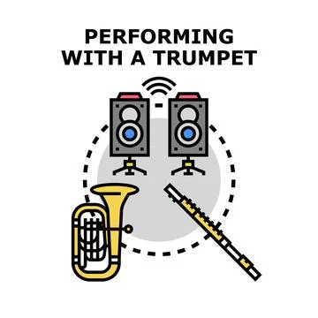 Music instruments for a live performance concert Stock Illustration