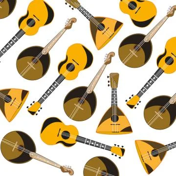 Music instruments pattern Stock Illustration
