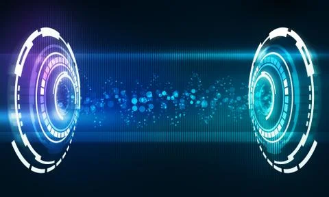 Music interface with flow wave of sound energy 스톡 일러스트