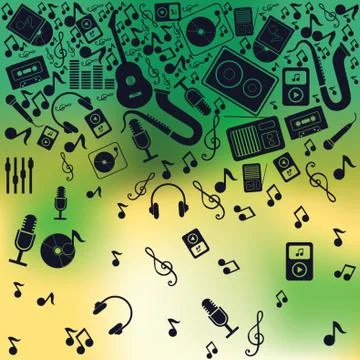 Music Items Concept Stockillustratie