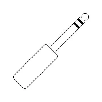 Music jack plug-in icon Stock Illustration