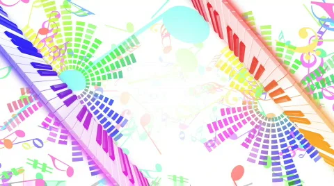 Music keyboard 5c HD Stock Footage