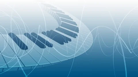 Music keyboard animation background Stock Footage 90880210