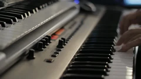 Music keyboard. Video stock 18186246