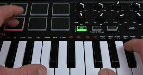 Music keyboard Stock Footage 143600528