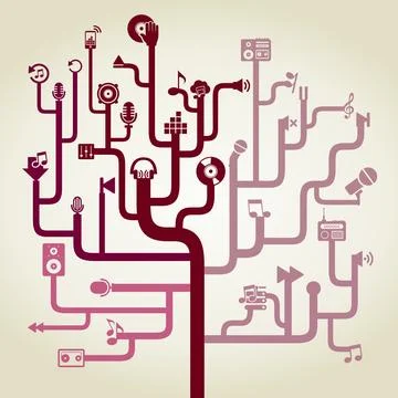 Music a labyrinth Stock Photos