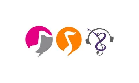 Music Learning Template Set Stock Illustration