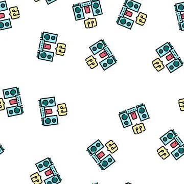Music leisure vector seamless pattern Stock Illustration