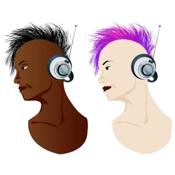 The music listener Stock Illustration