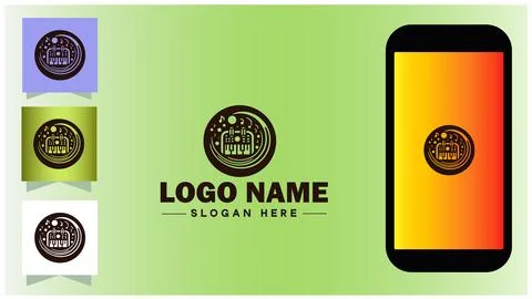 Music logo song singer dj sound vector art icon graphic music logo template Illustrazione stock